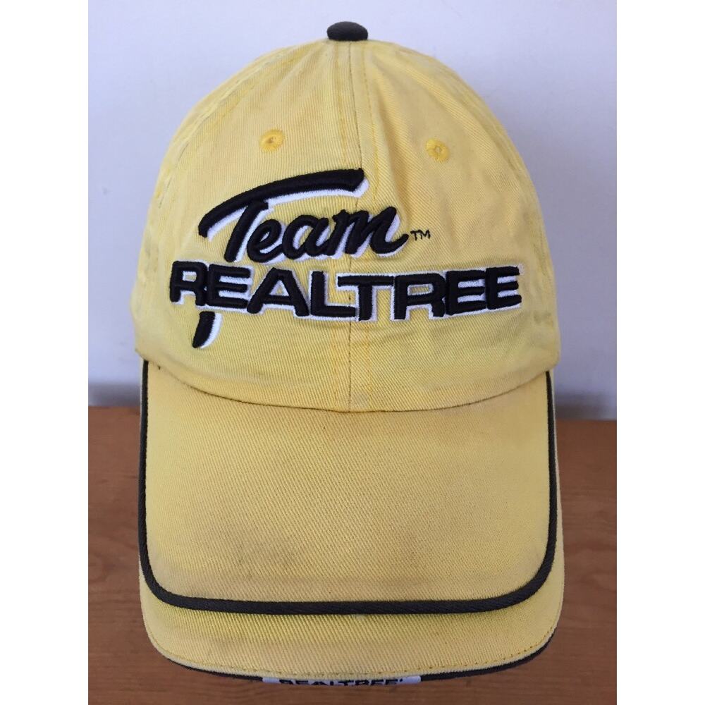 Team Realtree HD Embroidered Yellow Adjustable Hook Loop Strap Back Baseball Hat